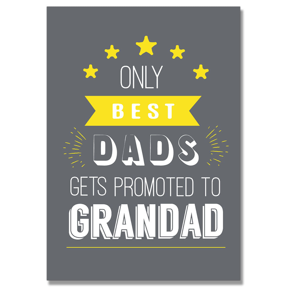 Best Dads Promoted To Grandad Card PACK OF 6 #1 image